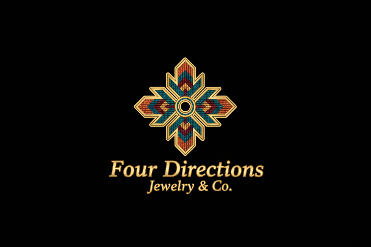 Four Directions Jewelry & Co. Logo - Option 2 with Option 3 background